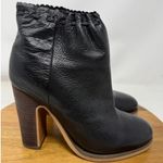 See By Chloe Boots Womens Leather Scalloped Accent Black Leather Size 8 US 39 EU Photo 0