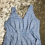 Torrid  Blue Textured Dot Chiffon V-Neck Dress Photo 8