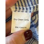 Vineyard Vines  Cover Up Women Large Blue White Stripe Cotton Tassels Tunic Beach Photo 9