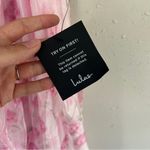 Lulus NWT Lulu’s Ideal Poise Blush Floral Chiffon Backless Tie-Front Midi Dress Photo 4