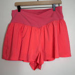OFFLINE by Aerie Coral Pink Flowy Pleated Athletic Shorts XL Photo 0