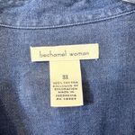 VTG Bechamel Plus Sz 3X Denim Top School Bus Embroidered Blue Button Teacher 168 Photo 7