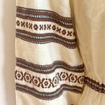 Vintage Hanacopoulos Dress Sz 1 Maxi Ivory‎ Brown 70s Hippie Flower Child Boho Photo 2