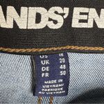 Lands’ End Denim Jeans Women’s Size 18 Inseam 30” Straight Leg High Rise Blue Photo 3