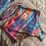 Rainbow Leopard Print Festival Set Blue Photo 0