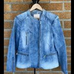 Rebecca Taylor  DENIM PEPLULM JACKET size 12 Photo 0