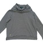 Lauren Ralph Lauren Top Sweater Black White Stripe Loose Cowl Neck XL Photo 11