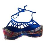 Tinibikini  Swimwear Bikini Top Women Size S Blue Multicolor Tie-Dye Pool Beach Photo 8