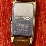 Seiko Woman’s gold plate tank style quartz mov water resistant  SOLAR wrist watch Photo 5