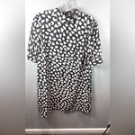 Ann Taylor  Women's Shift Dress‎ Black with White Hearts Size Medium Photo 1