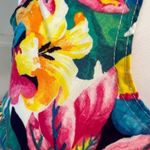 Vintage Dress Small Tropical Retro Swing 80s does 50s Vacation Cruise Pinup Boho Yellow Photo 4