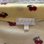Riley & James  Polo Shirt Yellow Cherry Print Long Sleeve Size XS VGUC Photo 1