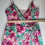J.Crew Floral Cotton Wrap Midi Dress Size 10 Tropical Beachy Resort Preppy Photo 11