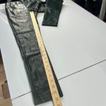 Alya Faux Leather Ankle Pants Women Small Dark Green Stretch Mid Rise Skinny Leg Photo 7