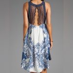 Free People Sold Out Online Russian Plate Blue & White Open Back Dress Size S Photo 13