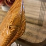 Vintage snakeskin mustard colour clutch Yellow Photo 6