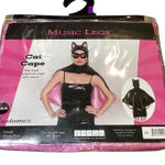 Wet Look Hooded Cat Cape Mask Halloween Costume Cosplay OS Photo 0