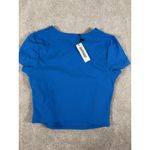 Garage blue cut out crop short sleeve top nwt small Photo 4
