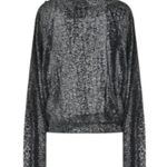 The Attico Woven Long Sleeve Blouse Black size 8 Size M Photo 1