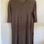 J Jill Brown Linen Viscose Vneck Sheer Resort Dress Swim Coverup Womens Small Photo 0