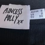 Princess Polly  Black Long Sleeve Ribbed Knit Underwire Bandeau Crop Top Size 2 Photo 2