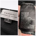 Tahari Striped Knit Tank Top Black White Sleeveless Size 8 Photo 2