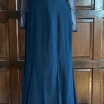 JJ's House JJ’s House Dark Navy Evening Gown Size 8 Beaded Sleeve Floor Length Formal Dress Photo 0