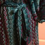Karina Grimaldi NWT  “Nicole” Knit Dress Size XS Teal Zig Zag Photo 3