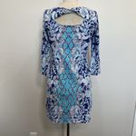 Lilly Pulitzer  XS Bay Dress Lapis Lazuli Your Biggest Fan Resort Blue Vacation Photo 6