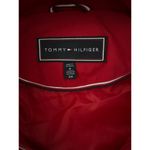 Tommy Hilfiger Women's Red Stretch Quilted Jacket full zip Hooded Small Photo 3