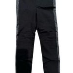 ZARA  Large Black Leggings with Faux Leather Side Panels Photo 0