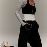 FP Movement by FP Righteous Onesie Colorblock in Black/White Combo Sz XL NWT Black Photo 0