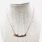 Sterling Silver “ANASTASIA” rose gold  name necklace Photo 3
