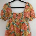 House of Harlow 1960 Linen orange yellow Poplin mini dress Medium Photo 1