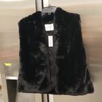 💕VELVET BY GRAHAM & SPENCER💕 Lux Faux Fur Vest ~ Black Small S NWT Photo 0