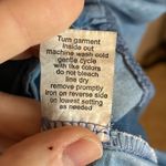 Ny Collection NY‎ Collection Blue 3/4 Sleeve Wide Button Cuffs Ribbed Sides Blouse No Size Tag Photo 5