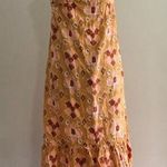 Aerie Yellow & Orange Patterned Maxi Dress With Braided Halter Neck Size XXS NWT Photo 0