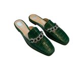 Vince Camuto  green rachey leather‎ mules size 9.5 Photo 3