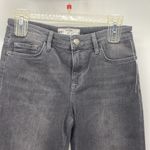 Free People grey high waisted raw hem cropped jeans festival casual stretchy Photo 1