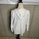 Loft Womens Light Grey Open Front Hooded Heathered Cardigan Sweater Size Medium Photo 1