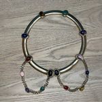 Judith Leiber Gold Semi Precious Stones Chain Belt Vintage 90s Accordian Stretch Photo 8