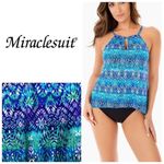 MiracleSuit New. blue peephole tankini top. 16DD. Retails $142 Photo 1