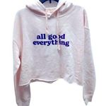 Fanjoy crop peach “all good everything” hoodie size large (Preowned) Photo 0