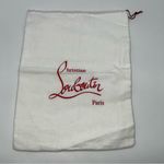 Christian Louboutin White Cotton Satin Lined Drawstring Dust Bags w/Red Logo Photo 2