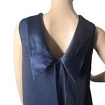 Slny Dress Womens 12 Navy Sleeveless Layered Lace W/ Satin Collar Back Zip Photo 4