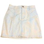 Forever 21  Size Small NEW NWT Light Sky Blue Cream Skirt Unique Marble Cotton Photo 1