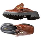 Clarks Stayso Free Brown Croc Mule NWOB Sz9 Photo 1