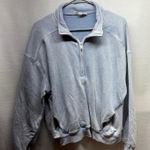 Hippie Rose  Pullover Sweatshirt‎ Women's Large Light Blue Quarter Zip Casual Photo 0