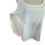 Nike  X-Large Tank Top Loose Fit Stretch Scoop Neck Pleated Sleeveless White New Photo 2