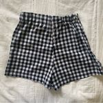 Gingham mini skirt skort black and white Size XS Photo 2